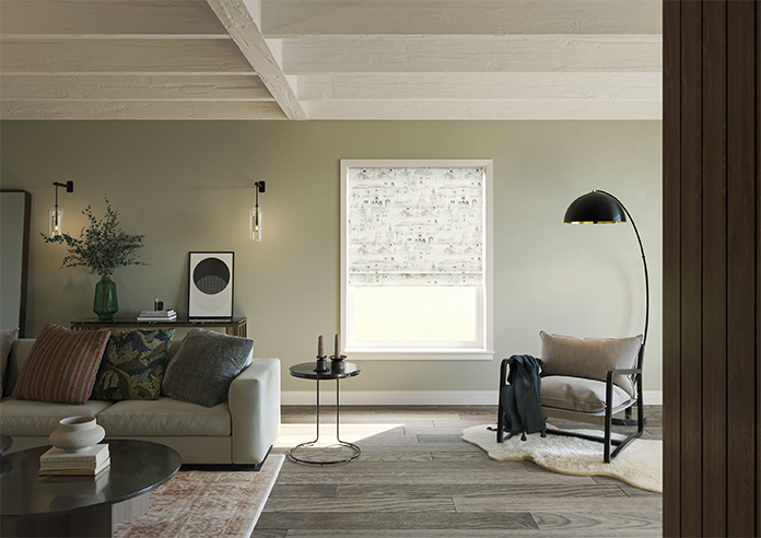 Voyage, Parchment - Motorised Roman Blind - Image 8